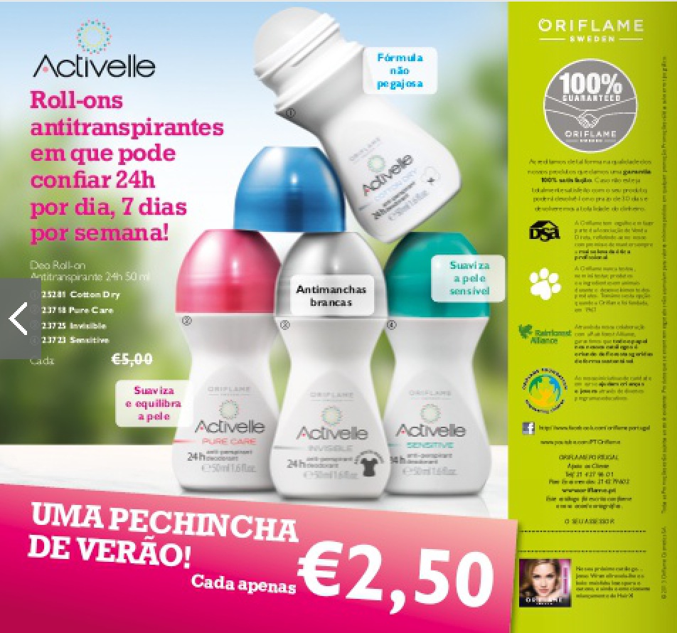 Roll Ons Oriflame a 2.5 Euros