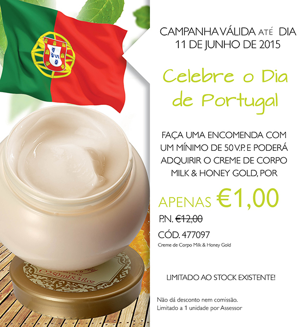 Campanha Oriflame Dia de Portugal Milk Honey