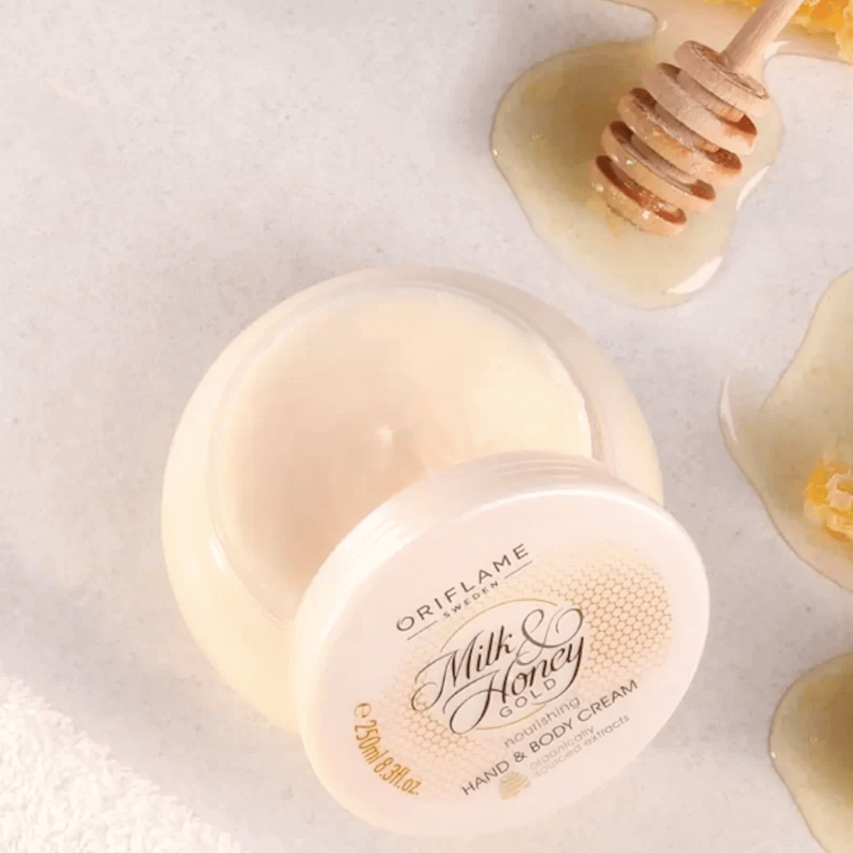 Creme de mãos e corpo nutritivo milk & honey gold