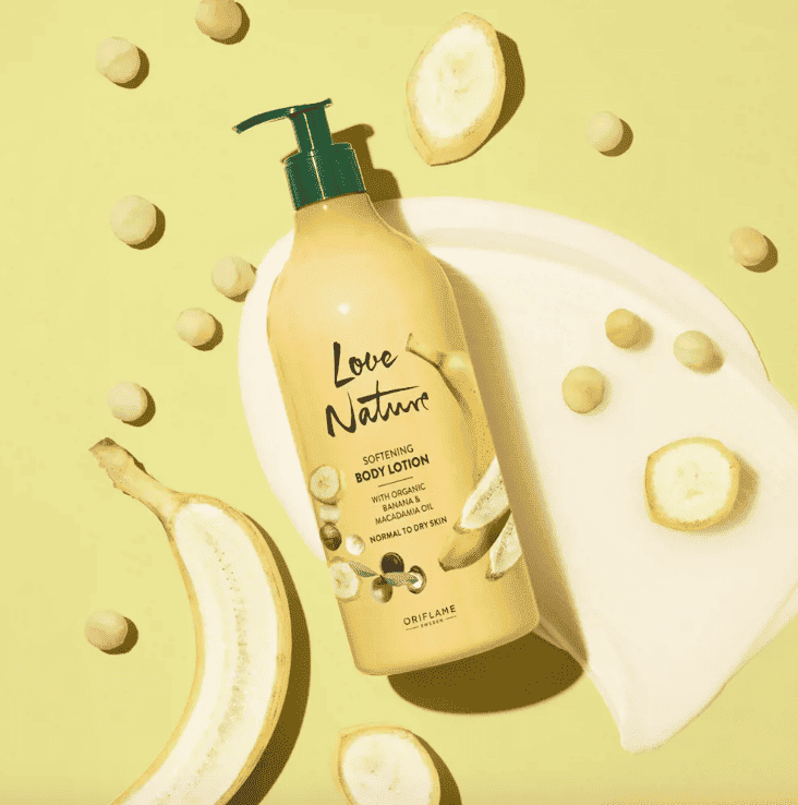 Loção Corporal Suavizante com Banana e Óleo de Macadâmia Biológicos Love Nature